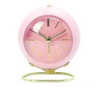 Sofisticata sveglia silenziosa con un design elegante e una comoda funzione di luce notturna (rosa)