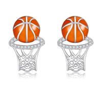 Sofisticati Orecchini Gioielli Orecchio Pallacanestro Orecchini Orecchini Spumante Orecchie Pendente Lega Texture Per Amante Della Moda Basket Gioielli, Misura unica, come descritto, come descritto
