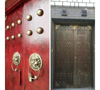 Sofisticato anello porta in ottone stile vintage per uso cortile e villa