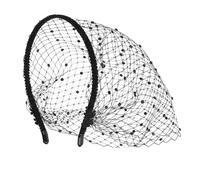 Sofisticato copricapo da sposa comodo velo in rete con morbido per servizi commemorativi ed eventi in costume, reti leggere veli fasce per capelli