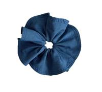 Sofisticato fermaglio per capelli in tessuto nero con elastico per capelli a doppio strato, accessorio adatto per varie occasioni