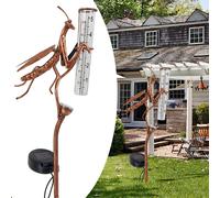 Sofisticato misuratore pioggia da giardino ad energia solare con funzione illumi