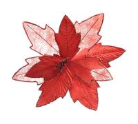 Sofisticato ornamento floreale da appendere per celebrazioni stagionali sugli alberi, 30 cm (rosso)