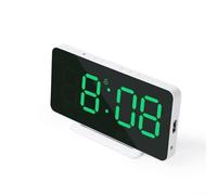 Sofisticato orologio con display a specchio a LED progettato per cronometraggio e fascino estetico (verde)