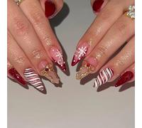 Sofisticato Press Stick Nails French Inspired Carving Design Christmas Art per eventi formali e carriere ABS Press Stick per matrimoni