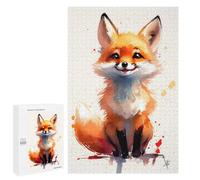 Sofisticato Puzzle Per Adulti 1000 PCS Fox Watercolor Puzzle Per Adulti Giochi Di Rilassamento Difficile Sfida Esigente Risolvere 1000 PCS