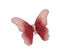 Sofisticato ricamato petto spilla farfalla ornamento leggero costruzione solida chiusura per la funzione notturna sicuro pin ricamato farfalla gioielli, Misura unica, come descritto