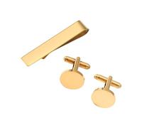 Sofisticato set di gemelli e fermacravatta da uomo in robusto acciaio inossidabile, adatti per gli amanti della moda, accessori per eventi formali, One Size, come descritto, come descritto