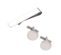 Sofisticato set di gemelli e fermacravatta da uomo in robusto acciaio inossidabile, adatti per gli amanti della moda, accessori per eventi formali, One Size, come descritto, come descritto