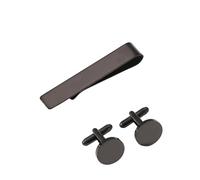 Sofisticato set di gemelli e fermacravatta da uomo in robusto acciaio inossidabile, adatti per gli amanti della moda, accessori per eventi formali, One Size, come descritto, come descritto
