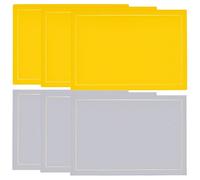 Sofisticato set tovagliette sei pezzi con elegante schema doppio colore