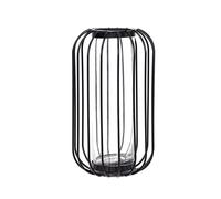 Sofisticato vaso lanterna in ferro battuto per eleganti composizioni floreali