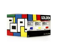 SoFlat Matte Acrylics by GOLDEN, SoFlat POP 6 Color Set, Professional Acrylic Paint