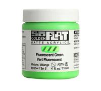 SoFlat Matte Acrylics di GOLDEN Verde Fluorescente Barattolo da 4 fl. oz. Pittura acrilica professionale semi-trasparente