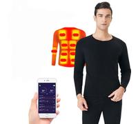 SofLuxe 20 Aree Electric Heated Underwear Set per Uomini Donne, Thermal Underwear App Control Camicia Calda e Pantaloni,Top,XL