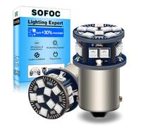 SOFOC 1156 BA15S LED Luce Stop/Freno/Retro Nebbia Rossa 6V 12V 24V 6-60V AC/DC Canbus Ready per Moto & Auto 2Pz