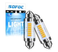SOFOC 36MM LED Bulb 500LM Warm White Super Bright 6-30V Car Interior Lights Dome Light 2Pcs