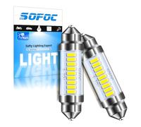 SOFOC 39MM Festoon LED Bulb 239 272 Bianco 6V 12V 24V per Luce Soffitto Mappa Bagagliaio Targa & Porta 2Pcs
