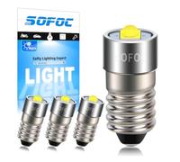 SOFOC 4pcs E10 Lampadina Torcia LED 6V-30V 9V 12V 18V 24V 6500K Bianco Freddo DC per Torce Campeggio & Frontali Penne Luminose Manutenzione 1SMD 30% Più Luminosa