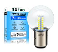 SOFOC BA20D Lampadina S2 LED Faro Per Moto Bianco 6V 12V 24V Compatibile 6-30V AC/DC 2W G40 1:1 Design Con Lampada Alogena Originale 1 Pcs.