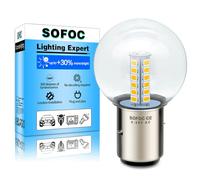 SOFOC BA20S Lampadina LED Per Faro Moto Bianco Caldo 6V 12V 24V Compatibile 6-30V AC/DC 2W G40 Design 1:1 Con Lampada Alogena Originale 1 Pcs