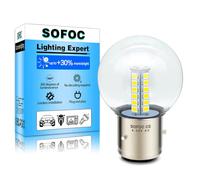 SOFOC BA21D Lampadina LED Per Faro Moto Giallo 6V 12V 24V Compatibile 6-30V AC/DC 2W G40 Design 1:1 Con Lampada Alogena Originale 1 Pcs