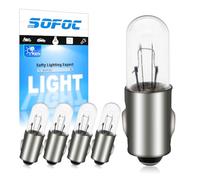 SOFOC BA7S 24V Halogen Bulb Warm White Spie Cruscotto Auto/Aerei, Luci Lettura, Luci di Cortesia, Lampada Targa & Luci Specchio 5Pcs