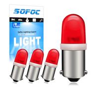 SOFOC BA9S T4W LED Bulb 12V per Luce di Stato Flipper Macchina Arcade Apparecchiatura Industriale Indicatore Elettrodomestico Luce di Sfondo Rossa 4Pezzi