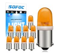 SOFOC BA9S T4W LED Bulb 12V per Luce di Stato Flipper Macchina Arcade Apparecchiatura Industriale Indicatore Elettrodomestico Luce di Sfondo Arancione 10Pezzi