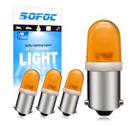 SOFOC BA9S T4W LED Bulb 12V per Luce di Stato Flipper Macchina Arcade Apparecchiatura Industriale Indicatore Elettrodomestico Luce di Sfondo Arancione 4Pezzi