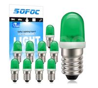 SOFOC BA9S T4W LED Bulb 220V per Luce di Stato Flipper Macchina Arcade Apparecchiatura Industriale Indicatore Elettrodomestico Luce di Sfondo Verde 10Pezzi