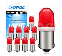 SOFOC BA9S T4W LED Bulb 220V per Luce di Stato Flipper Macchina Arcade Apparecchiatura Industriale Indicatore Elettrodomestico Luce di Sfondo Rossa 10Pezzi