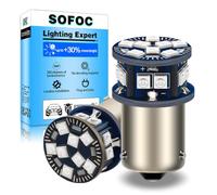 SOFOC BAU15S PY21W LED Luce Stop/Freno/Retro Nebbia Rossa 6V 12V 24V 6-60V AC/DC Canbus Ready per Moto & Auto 2Pz