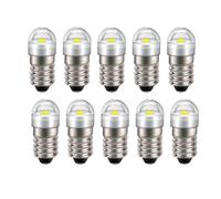 SOFOC E10 Lampadina Torcia LED 1-5V DC 6000K Bianco Luce Decorativa DIY Lampada Indicatore Esterno/Fanale Bicicletta Pila Tascabile Per Manutenzione 10Pcs