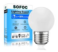 SOFOC E27 Base G45 LED Bulb 4W Bianco Christmas Tree Light AC 220V Classic Light Indoor Lighting Balanced Brightness Yard No Flicker 8Pcs