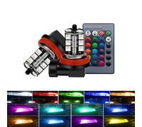 SOFOC-H11 fari LED RGB luci antinebbia luci per guida per auto/moto luci stroboscopiche luci posteriori ecc regolabili a colori con telecomando 5050 27SMD 12V 2Pcs