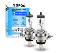 SOFOC H17 12V 35W Lampada Alogena 800LM 4300K Bianco Caldo Doppio Filamento per Moto Auto e Fuoristrada Luce Abbagliante/Anabbagliante Fendinebbia 2pcs