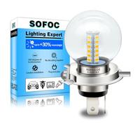 SOFOC H4 Lampadina LED 9003/HB2 Faro Bianco Caldo 6V 12V 24V Compatibile 6-30V AC/DC 2W G40 Design 1:1 Con Lampada Alogena Originale 1 Pcs