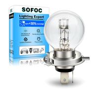 SOFOC H4 P43T 6V 45/40W Lampada alogena per moto e auto G40 Bianco caldo Anabbagliante/Abbagliante 3 poli con 3 denti 1 pcs