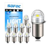 SOFOC P13.5S Lampadina Torcia LED 6-30V AC/DC 6000K Bianco Luce Decorativa DIY Lampada Indicatore Esterno/Fanale Bicicletta Pila Tascabile Per Manutenzione 10Pcs