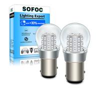 SOFOC P21/5W 1157 BAY15D Lampadina LED 48V DC Rosso Per Nave Moto Elettrica ecc. Luce Stop/Rear Fanale Posteriore Antinebbia Luci di Posizione 3014 39SMD 1000Lm Più Luminosa 2Pcs