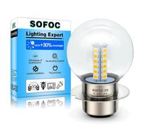 SOFOC P36S Lampadina LED Per Faro Moto Bianco Caldo 6V 12V 24V Compatibile 6-30V AC/DC 2W G40 Design 1:1 Con Lampada Alogena Originale 1 Pcs