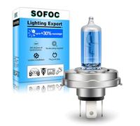 SOFOC P45T R2 12V 100/90W Lampada alogena per moto, auto d’epoca e trattore T16 Bianco Anabbagliante/Abbagliante 3 poli Flangia prefocalizzata 1 pz