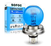 SOFOC P45T R2 6V 45/40W Lampada alogena per moto, auto d’epoca e trattore G40 Bianco Anabbagliante/Abbagliante 3 poli Flangia prefocalizzata 1 pcs