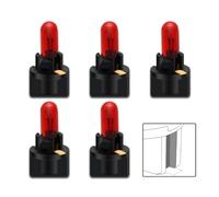 SOFOC T5 W3W 12V 1.2W Halogen Rosso Lampadina a cuneo base twist-lock per spia cruscotto console centrale luce stop 5Pezzi