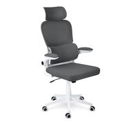 Sofotel Sedia da ufficio ergonomica, in rete, con poggiatesta, supporto lombare e braccioli regolabili, funzione basculante, colore: grafite