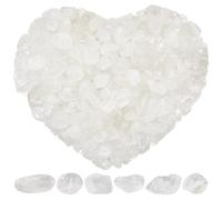 SOFPLATE 1.1 libbra/500g di Cristalli di Quarzo Trasparenti Schegge di Pietra Frantumata Schegge di Cristlega Sfuse Naturali Senza Fori Piccole Schegge Pietre Rocce di Cristlega Pietre per Vasi Pesci