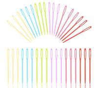 SOFPLATE 1 Scatola 100 Pezzi Aghi di Plastica con Occhio Grande da 71mm/2 8 Pollici Aghi da Cucire Colorati per Filo Ricucito Tappezzeria Aghi a Punto Rovescio Smussati Accessori per Maglia Mate
