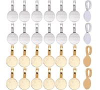 SOFPLATE 1 scatola 100 pezzi Colla su Cauzioni Cuscinetto D'Oro Cauzione Lega Sfusa Argento Cucchiaio Rotondo Base Impostazioni Vuote Cabochon Ciondoli Accessori per Gioielli per La Creazione di Gioie