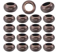 SOFPLATE 1 scatola 100 pezzi Perline Distanziatrici In MetAllos Europeo In Lega con Foro Grande Perline Rondelle Sfuse In Stile Tibetano Rame Rosso Tondo Distanziatori con Foro Grande per Bracciali Co